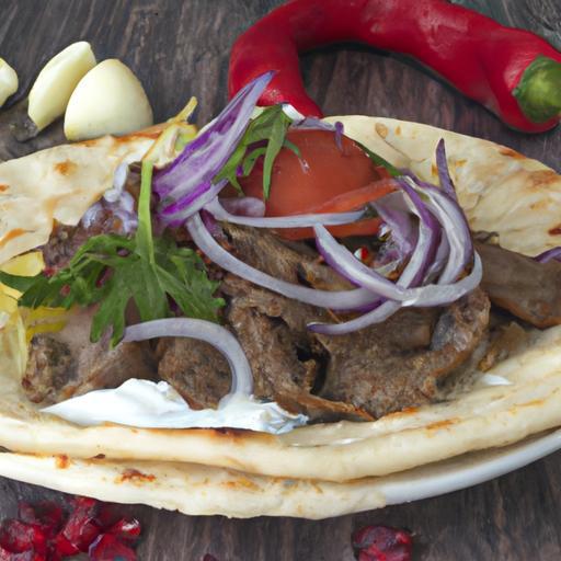 Kebab na pita placke