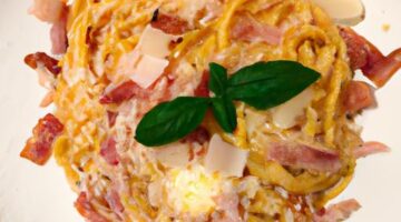 Italský špagety carbonara s pancettou