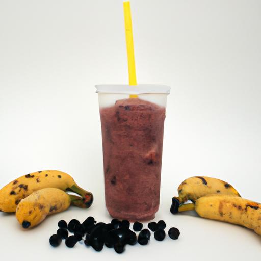 Açaí smoothie s banánem a guaranou