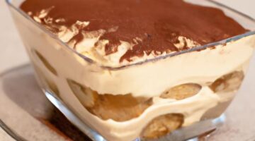 Tiramisu s kávovou a mascarpone vrstvou