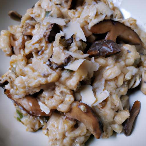 Risotto s houbami a parmským