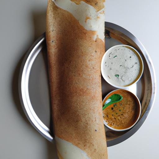 Masala dosa s kokosovým chutney