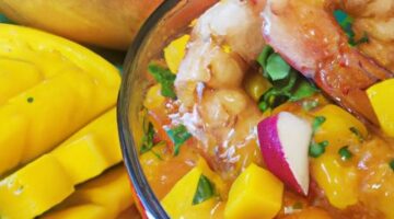 Tygří krevety s mango salsa