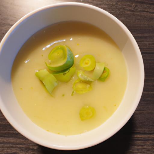 Vichyssoise s pórkem a bramborem