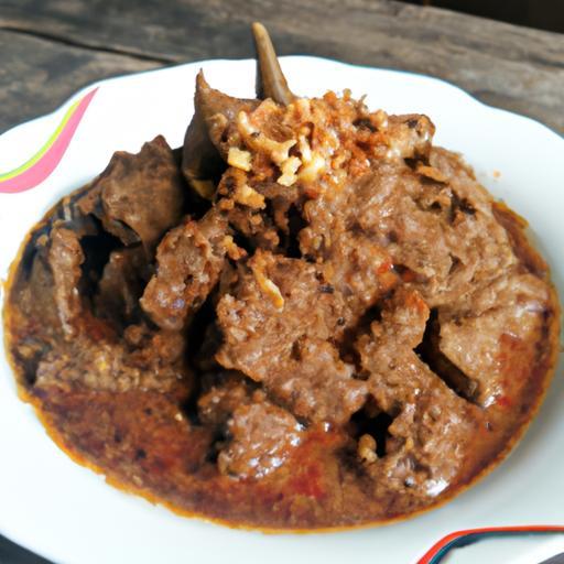 Rendang hovězí maso s kokosem