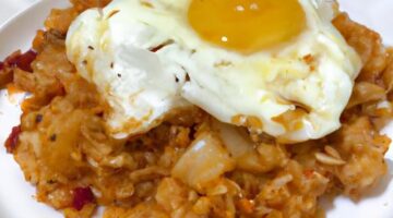 Kimchi fried rice s vajíčkem