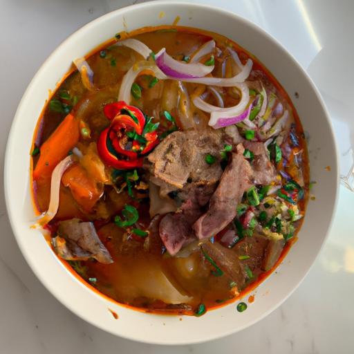 Bun bo Hue soup