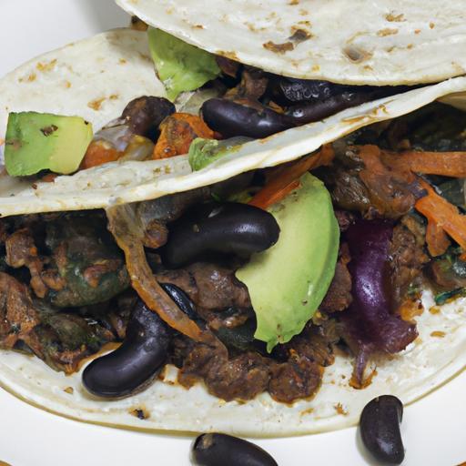 Veganské tacos s černými fazolemi