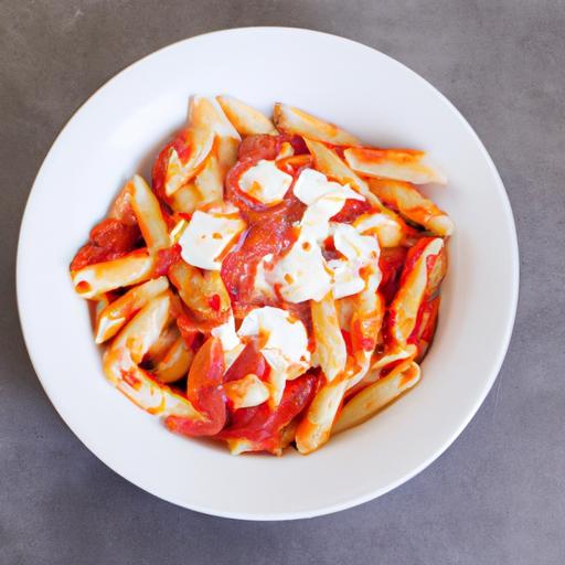 Penne al pomodoro a mozzarella