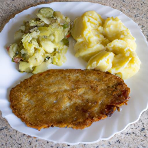 Telecí schnitzel s bramborovým salátem