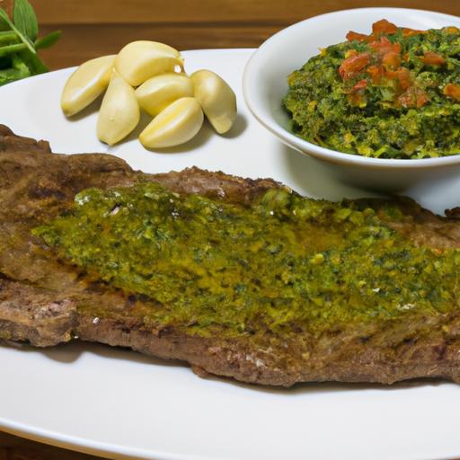 Argentinský grillovaný biftek s chimichurri