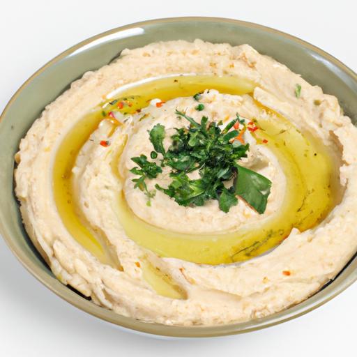 Hummus s olivovým olejem a petrželkou