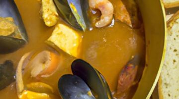 Bouillabaisse s chlebovým plechem