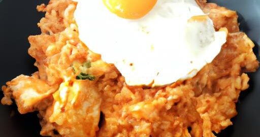 Kimchi fried rice se slepičím vejcem