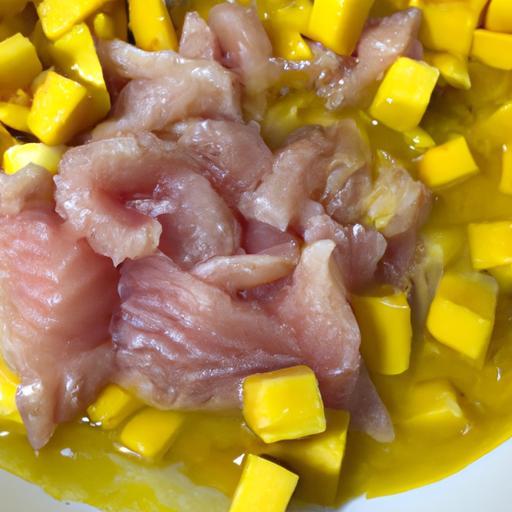 Mango s rybím cevichem