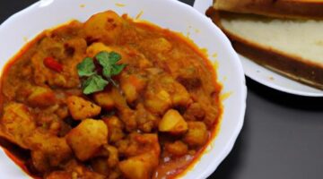 Aloo gobi masala s  chlebem