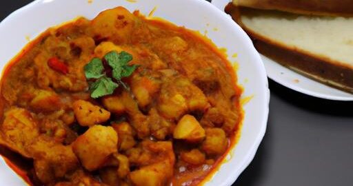 Aloo gobi masala s  chlebem