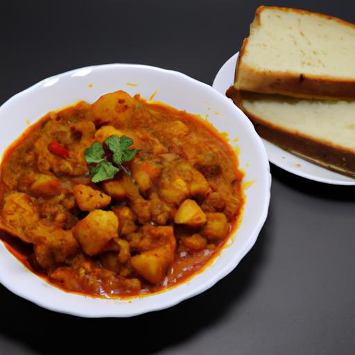 Aloo gobi masala s  chlebem