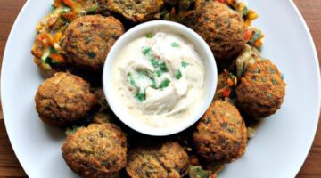 Egyptský falafel s tahini omáčkou