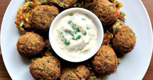 Egyptský falafel s tahini omáčkou