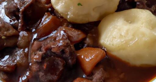 Hovězí Bourguignon ragú s knedlíkem