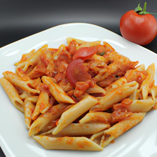 Penne arrabiata s česnekem a rajčaty