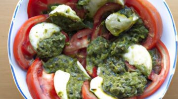 Rajčatová Caprese salát with pesto