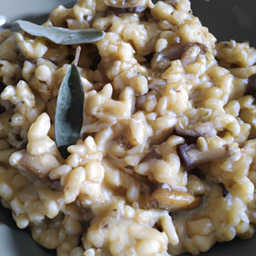 Risotto s hříbky a šalvějí