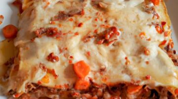 Lasagne bolognese s parmským šunkem