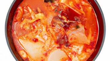 Kimchi jjigae – pikantní polévka s kyselým zelím