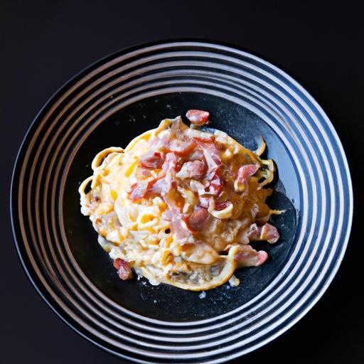 Italské špagety carbonara s pancettou