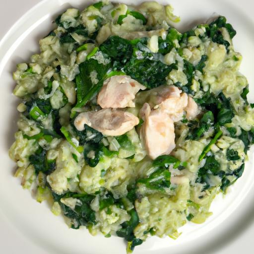 Risotto se špenátem a kuřecím