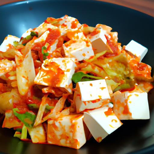 Korejský kimchi salát s tofu