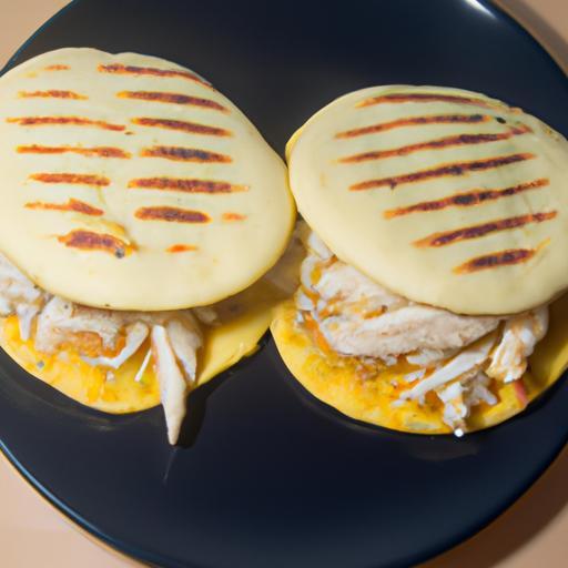 Arepas s kuřecím masem a sýrem