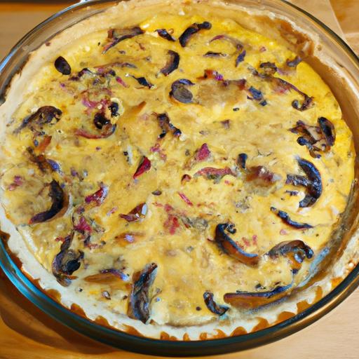 Quiche Lorraine s hříbky