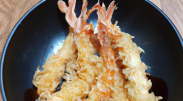 Tempura krevet v miso omáčce