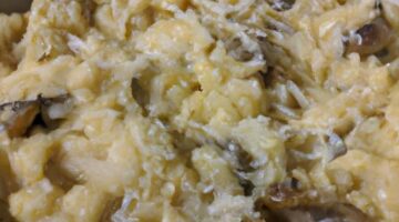 Parmezánový risotto s houbami