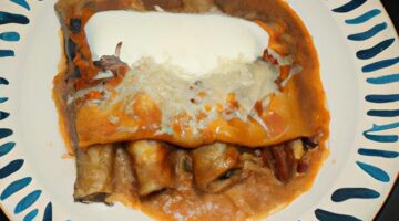 Enchiladas s fazolemi a sýrem