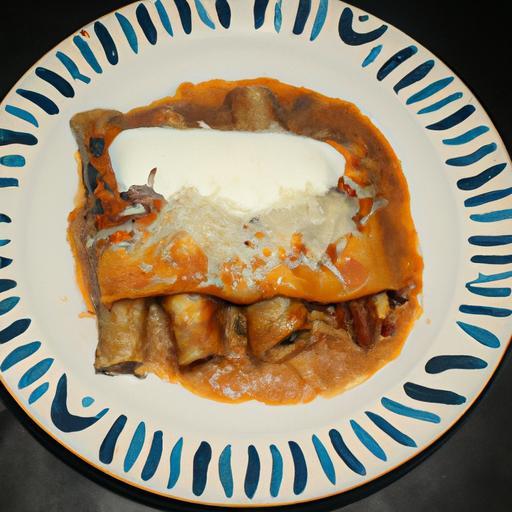 Enchiladas s fazolemi a sýrem