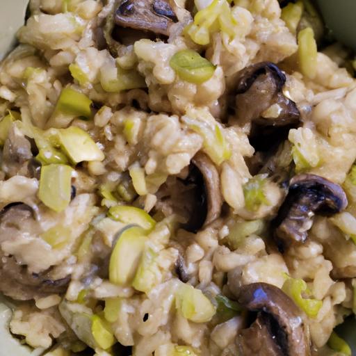 Risotto s houbami a pórkem