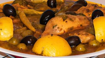 Kuřecí tajine s olivami a citronem