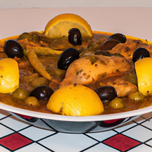 Kuřecí tajine s olivami a citronem