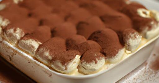 Italský tiramisu s mascarpone a ladyfingers