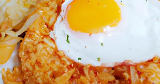 Kimchi fried rice s vaječným plátkem