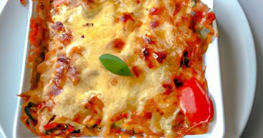 Vegetariánské lasagne s čerstvou zeleninou