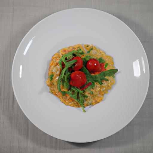 Risotto s rukolou a cherry rajčátky