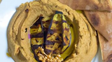 Hummus s grilovanou aubergínou