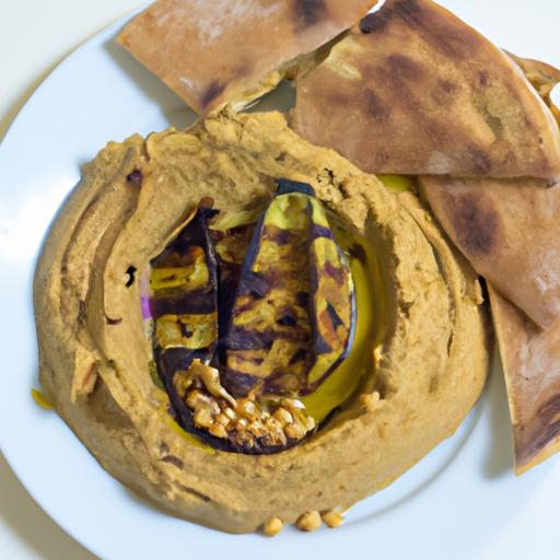 Hummus s grilovanou aubergínou