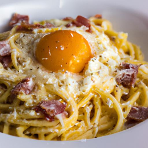 Těstoviny Carbonara s pancettou a vejci